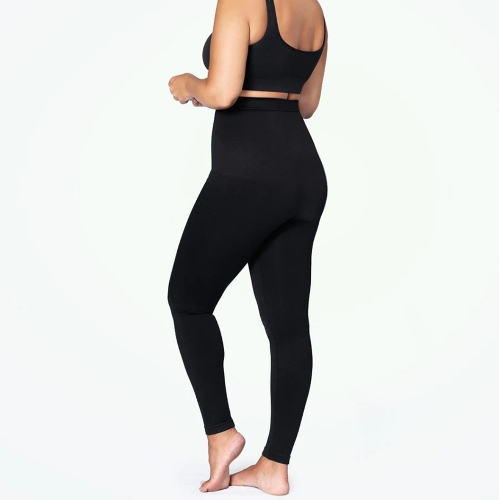 Shapermint Empetua Shaping High Waisted Black‎ Shapewear Leggings Grip Waistband
